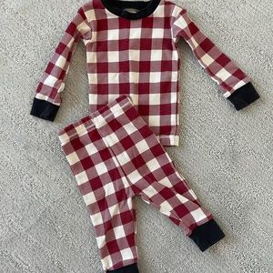 Burts Bee plaid pj two piece 0-3